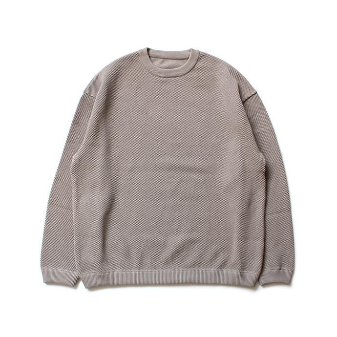 134654093 crepuscule / moss stitch L/S sweat 鹿の子編みクルーネックプルオーバー 1803-001 Graybeige<img class='new_mark_img2' src='//img.shop-pro.jp/img/new/icons47.gif' style='border:none;display:inline;margin:0px;padding:0px;width:auto;' /> 01