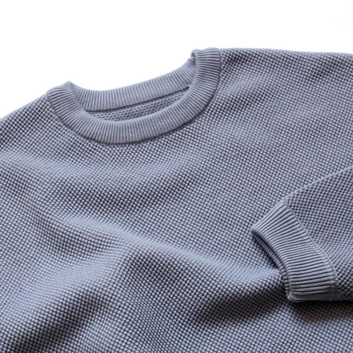 134654163 crepuscule / moss stitch L/S sweat 鹿の子編みクルーネックプルオーバー 1803-001 L.Blue<img class='new_mark_img2' src='//img.shop-pro.jp/img/new/icons47.gif' style='border:none;display:inline;margin:0px;padding:0px;width:auto;' /> 02