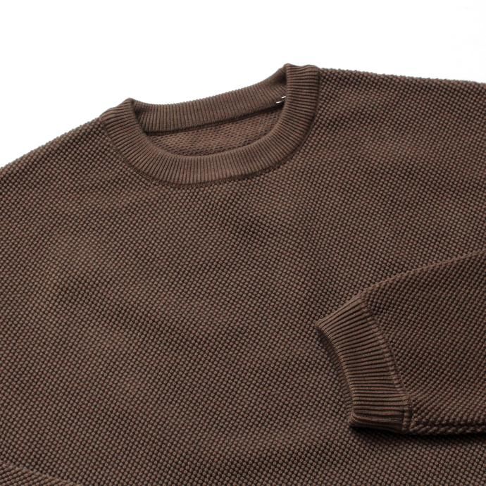 134654334 crepuscule / moss stitch L/S sweat 鹿の子編みクルーネックプルオーバー 1803-001 Brown<img class='new_mark_img2' src='//img.shop-pro.jp/img/new/icons47.gif' style='border:none;display:inline;margin:0px;padding:0px;width:auto;' /> 02