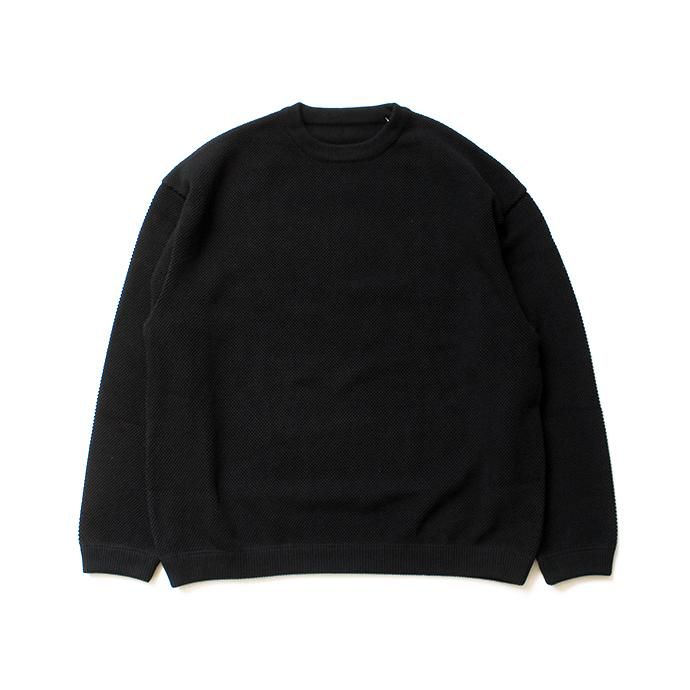 134654343 crepuscule / moss stitch L/S sweat 鹿の子編みクルーネックプルオーバー 1803-001 Black<img class='new_mark_img2' src='//img.shop-pro.jp/img/new/icons47.gif' style='border:none;display:inline;margin:0px;padding:0px;width:auto;' /> 01