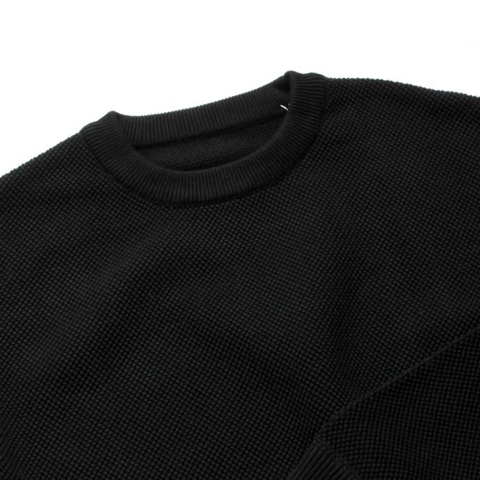 134654343 crepuscule / moss stitch L/S sweat 鹿の子編みクルーネックプルオーバー 1803-001 Black<img class='new_mark_img2' src='//img.shop-pro.jp/img/new/icons47.gif' style='border:none;display:inline;margin:0px;padding:0px;width:auto;' /> 02