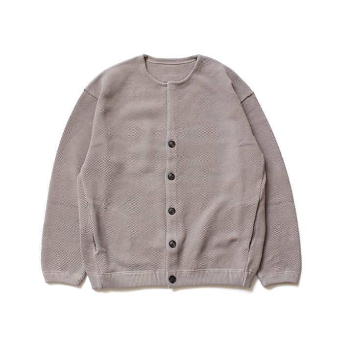 134654448 crepuscule / moss stitch cardigane 鹿の子編みカーディガン 1803-002 Graybeige 01