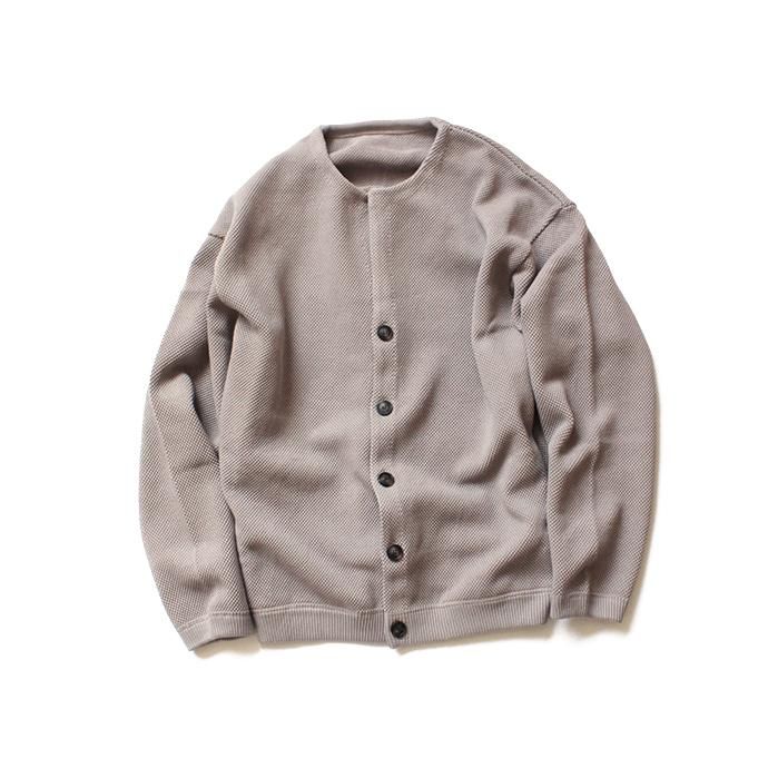 134654448 crepuscule / moss stitch cardigane 鹿の子編みカーディガン 1803-002 Graybeige 02