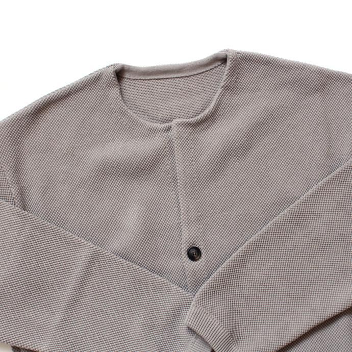 134654448 crepuscule / moss stitch cardigane 鹿の子編みカーディガン 1803-002 Graybeige 02
