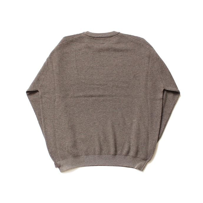 134663798 crepuscule / wool waffle crewneck P/O ウールワッフルクルーネックプルオーバー 1803-007 Brown 02