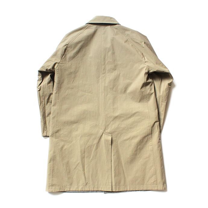 134896120 STILL BY HAND / CO0183 撥水リバーシブルコート - Green Gingham/Beige 02
