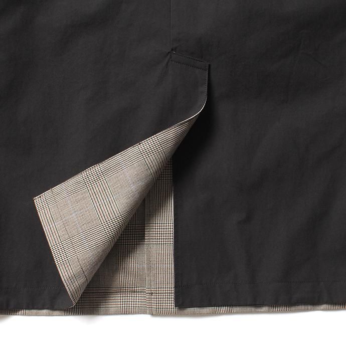 134896169 STILL BY HAND / CO0183 撥水リバーシブルコート - Grey Check/Black 02
