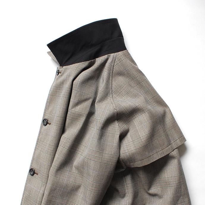 134896169 STILL BY HAND / CO0183 撥水リバーシブルコート - Grey Check/Black 02