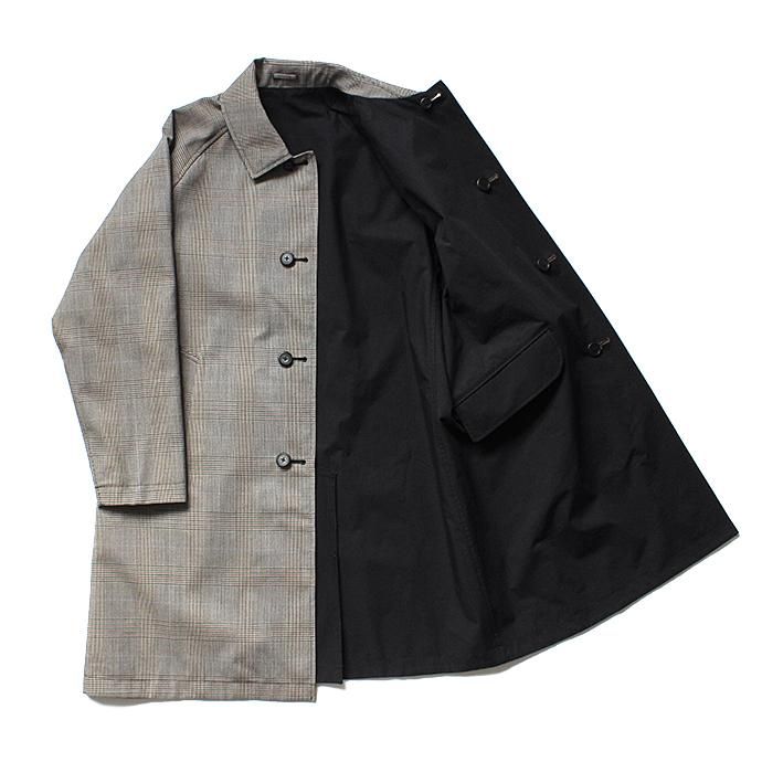 134896169 STILL BY HAND / CO0183 撥水リバーシブルコート - Grey Check/Black 02