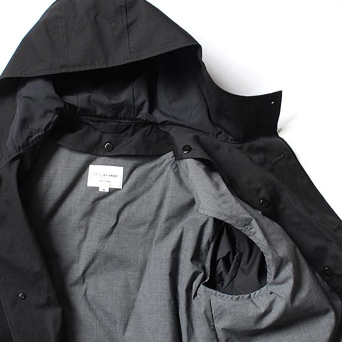 134898382 STILL BY HAND / シンサレートライナー付きフーデッドコート CO0783 - Black 02