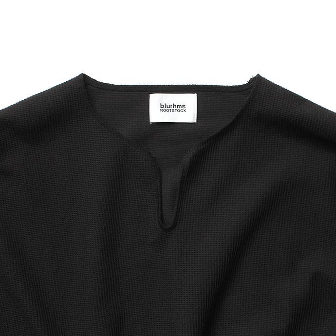 135103736 blurhms ROOTSTOCK / Rough & Smooth Thermal Loose Fit Over-neck L/S BHS-RKAW18002 - Black 02