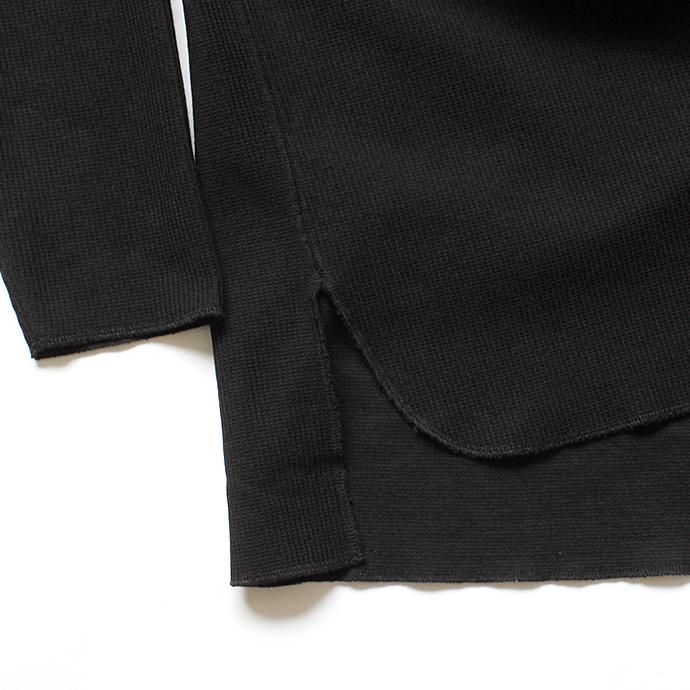 135103736 blurhms ROOTSTOCK / Rough & Smooth Thermal Loose Fit Over-neck L/S BHS-RKAW18002 - Black 02