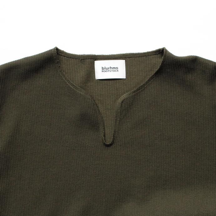 135103924 blurhms ROOTSTOCK / Rough & Smooth Thermal Loose Fit Over-neck L/S BHS-RKAW18002 - Olive 02