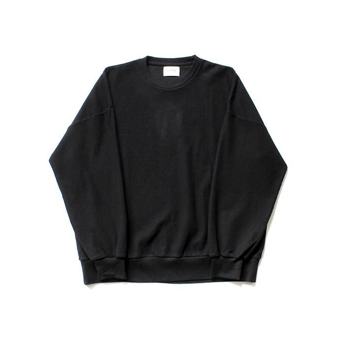 135104162 blurhms ROOTSTOCK / Rough & Smooth Thermal Loose Fit Crew-neck L/S BHS-RKAW18004 - Black 02