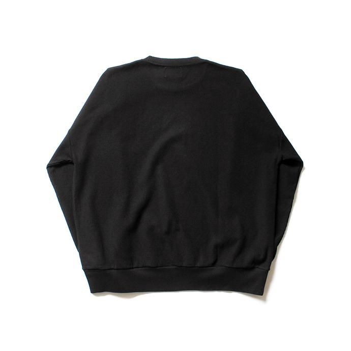 135104162 blurhms ROOTSTOCK / Rough & Smooth Thermal Loose Fit Crew-neck L/S BHS-RKAW18004 - Black 02