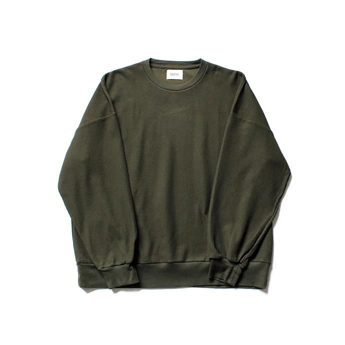 135104262 blurhms ROOTSTOCK / Rough & Smooth Thermal Loose Fit Crew-neck L/S BHS-RKAW18004 - Olive<img class='new_mark_img2' src='//img.shop-pro.jp/img/new/icons20.gif' style='border:none;display:inline;margin:0px;padding:0px;width:auto;' /> 02