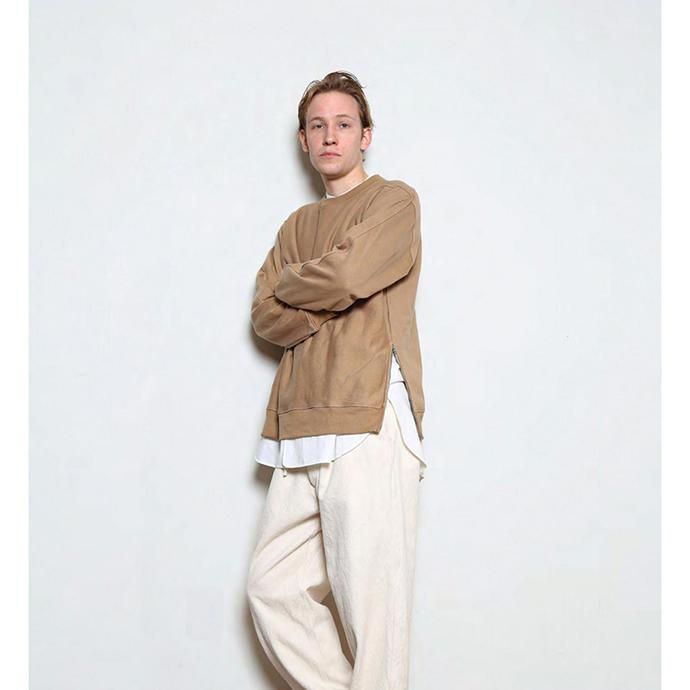 135104390 blurhms / High Density Sweat Side Zipper P/O BHS-18AW021 - Beige 02