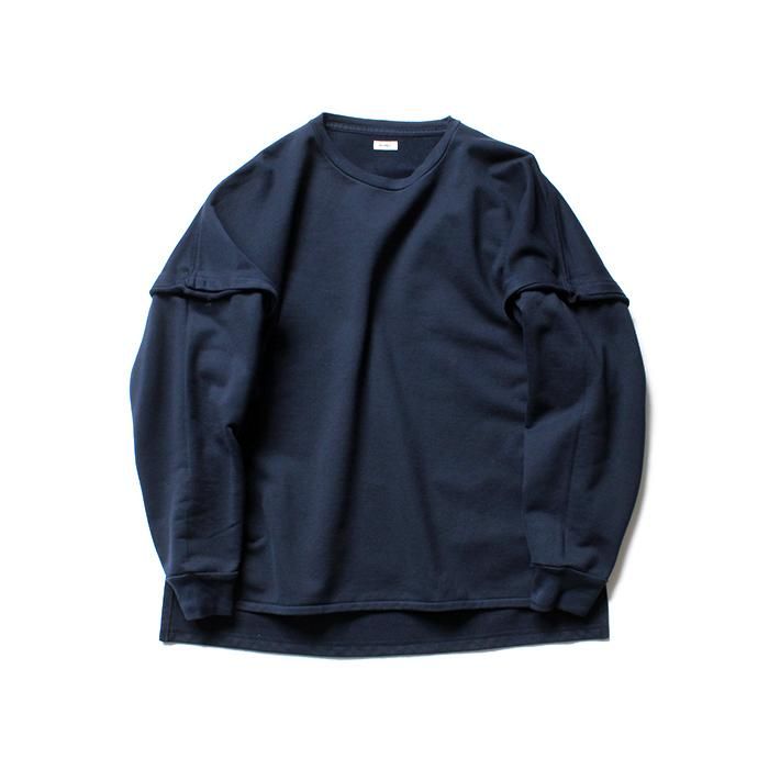 135104725 blurhms / High Density Sweat Layer Sleeve P/O BHS-18AW023 - Navy<img class='new_mark_img2' src='//img.shop-pro.jp/img/new/icons20.gif' style='border:none;display:inline;margin:0px;padding:0px;width:auto;' /> 01