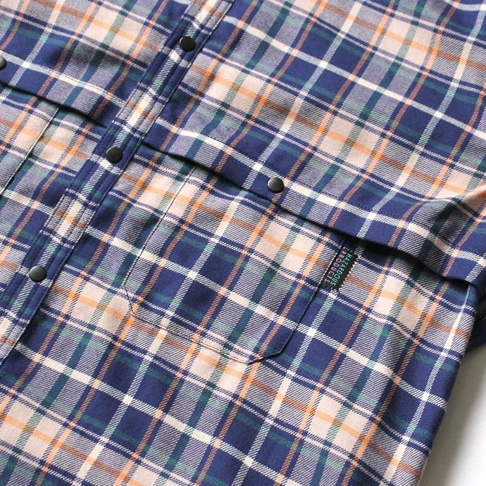 135335156 O-(オー)/ OVER FLAP SHIRT フランネルシャツ 19W-05 - Blue×Orange 02