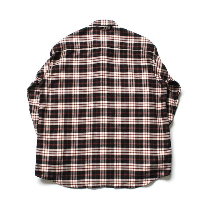 135335397 O-(オー)/ OVER FLAP SHIRT フランネルシャツ 19W-05 - Black×Red 02