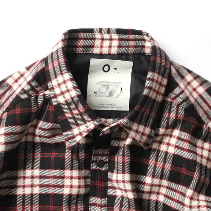 135335397 O-(オー)/ OVER FLAP SHIRT フランネルシャツ 19W-05 - Black×Red 02