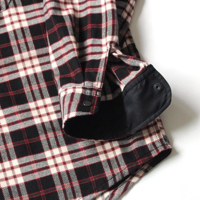 135335397 O-(オー)/ OVER FLAP SHIRT フランネルシャツ 19W-05 - Black×Red 02