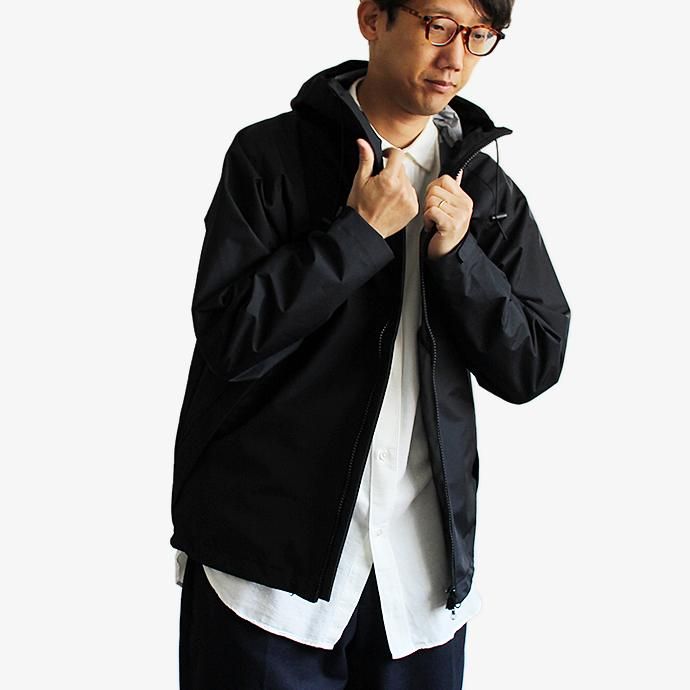 135572560 Powderhorn Mountaineering / M. Hoody 3Lナイロン シェルマウンテンパーカー PH18AW-001 - Navy 02