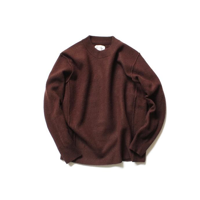 135682388 STILL BY HAND / カシミヤ混プルオーバーセーター KN0483 - Brown 01