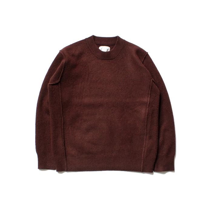 135682388 STILL BY HAND / カシミヤ混プルオーバーセーター KN0483 - Brown 02