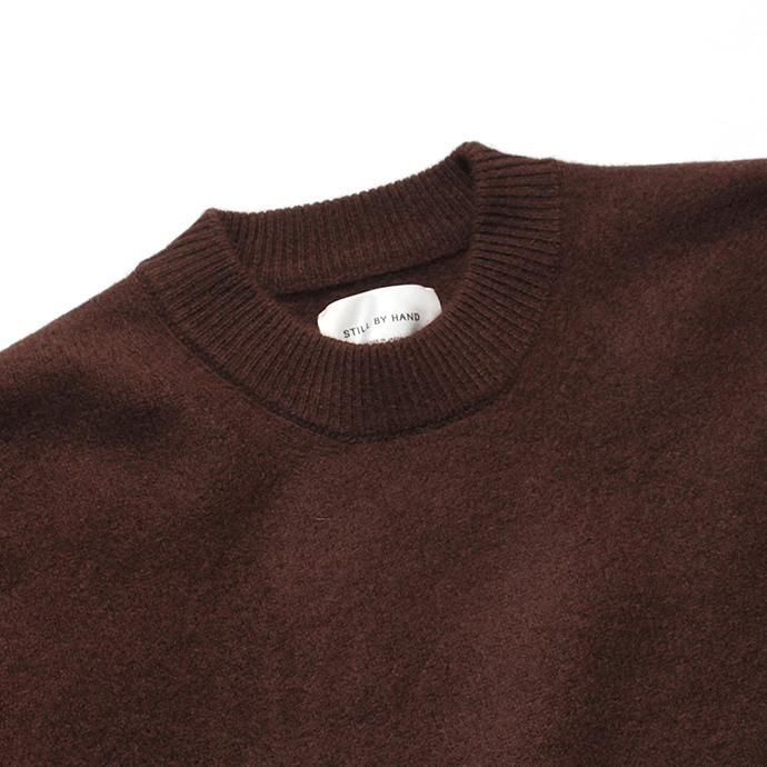 135682388 STILL BY HAND / カシミヤ混プルオーバーセーター KN0483 - Brown 02