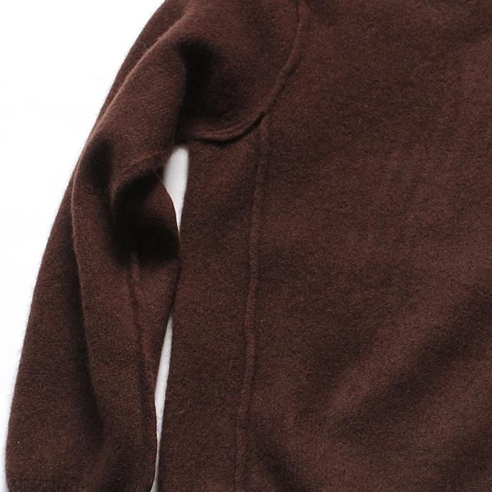 135682388 STILL BY HAND / カシミヤ混プルオーバーセーター KN0483 - Brown 02