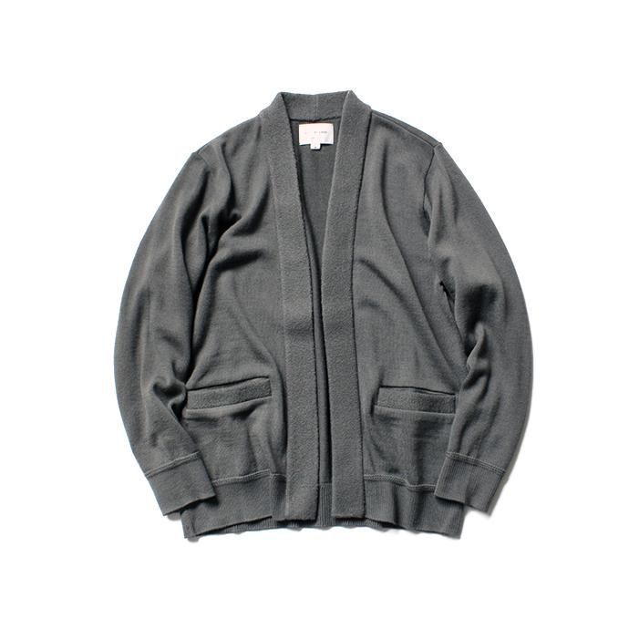 135683034 STILL BY HAND / ウール ボタンレスカーディガン KN0383 - Grey 01