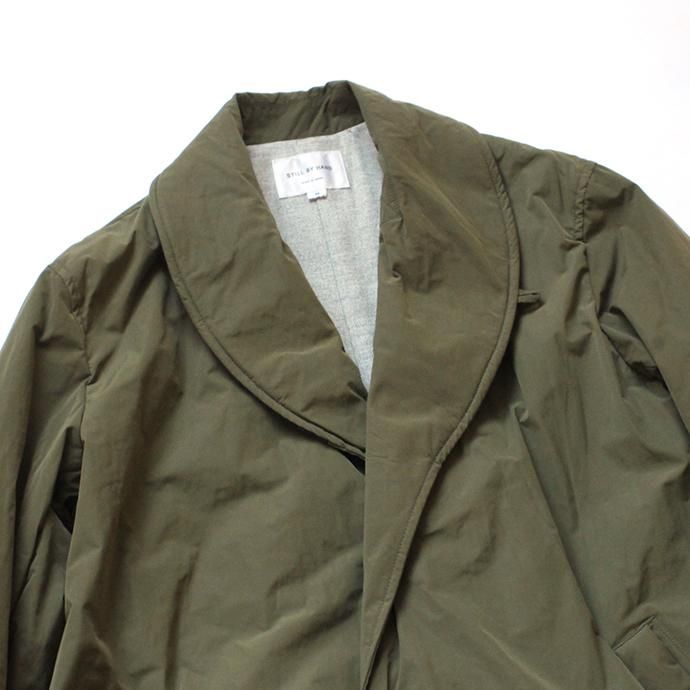 135712485 STILL BY HAND / シンサレート中綿入り ガウンコート CO0383 - Olive 02