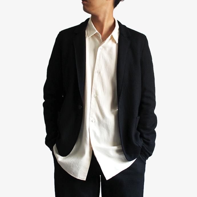 135743238 THEE(シー)/ AT-KT-01 wool jersey jacket - BLACK ウールジャージージャケット ブラック 02