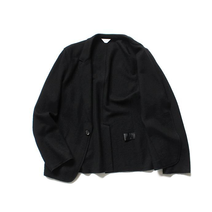 135743238 THEE(シー)/ AT-KT-01 wool jersey jacket - BLACK ウールジャージージャケット ブラック 02