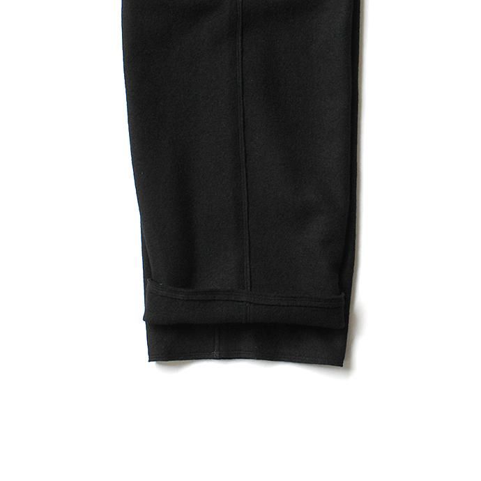 135743371 THEE(シー)/ AT-KT-02 wool jersey high-rise slacks - BLACK ウールジャージーハイウエストスラックス ブラック 02