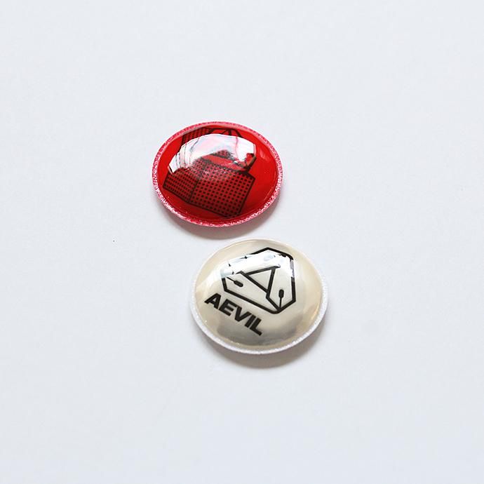 135775736 O-(オー)/ MACARON リフレクター素材マグネットバッジ 2個セット 19W-13 White/Red 02