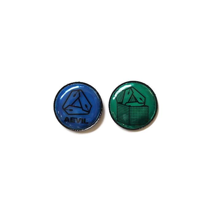 135777179 O-(オー)/ MACARON リフレクター素材マグネットバッジ 2個セット 19W-13 Blue/Green 01