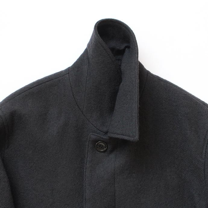 136034261 STILL BY HAND / CO0583 シンサレート中綿入り ウールツイルバルカラーコート - Charcoal 02