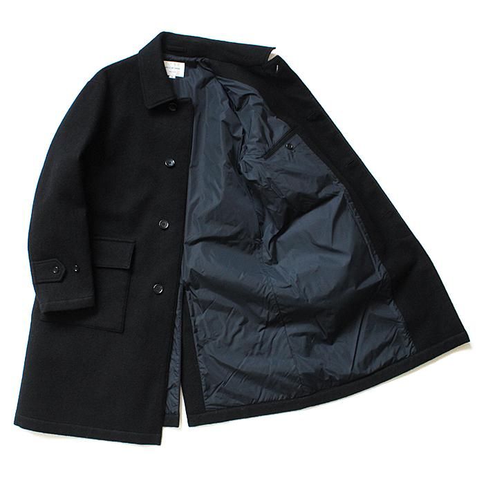 136034343 STILL BY HAND / CO0583 シンサレート中綿入り ウールツイルバルカラーコート - Black<img class='new_mark_img2' src='//img.shop-pro.jp/img/new/icons47.gif' style='border:none;display:inline;margin:0px;padding:0px;width:auto;' /> 02