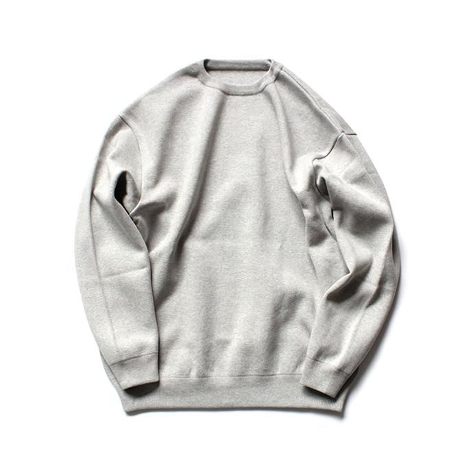 136090121 crepuscule / milano rib crewneck P/O ミラノリブニット クルーネックプルオーバー 1803-009 - L.Gray 01