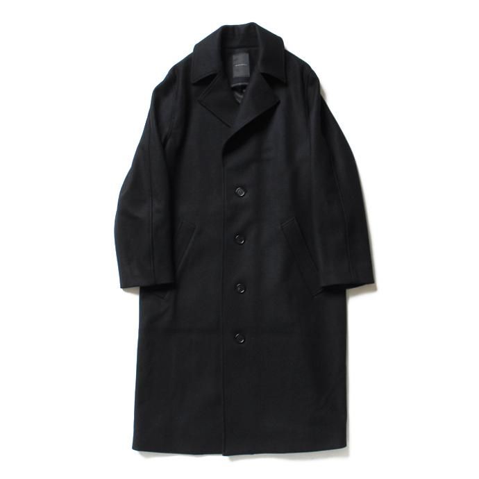136122730 smoothday / ユニセックス スプリットラグランオーバーコート SL-C001-100 - ブラック 01
