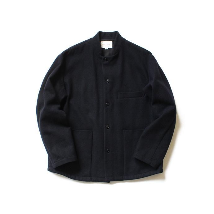 136224970 STILL BY HAND / BL0284 ウールメルトン スタンドカラージャケット - Navy 01