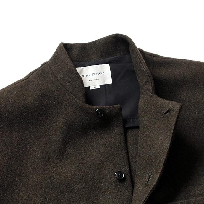 136225037 STILL BY HAND / BL0284 ウールメルトン スタンドカラージャケット - Khaki<img class='new_mark_img2' src='//img.shop-pro.jp/img/new/icons47.gif' style='border:none;display:inline;margin:0px;padding:0px;width:auto;' /> 02