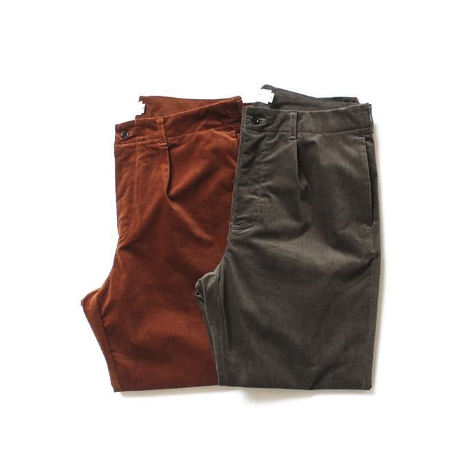 136225285 STILL BY HAND / PT0684 ストレッチ コットンベロアスラックス - Charcoal 02