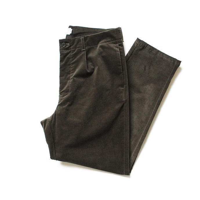 136225285 STILL BY HAND / PT0684 ストレッチ コットンベロアスラックス - Charcoal 02