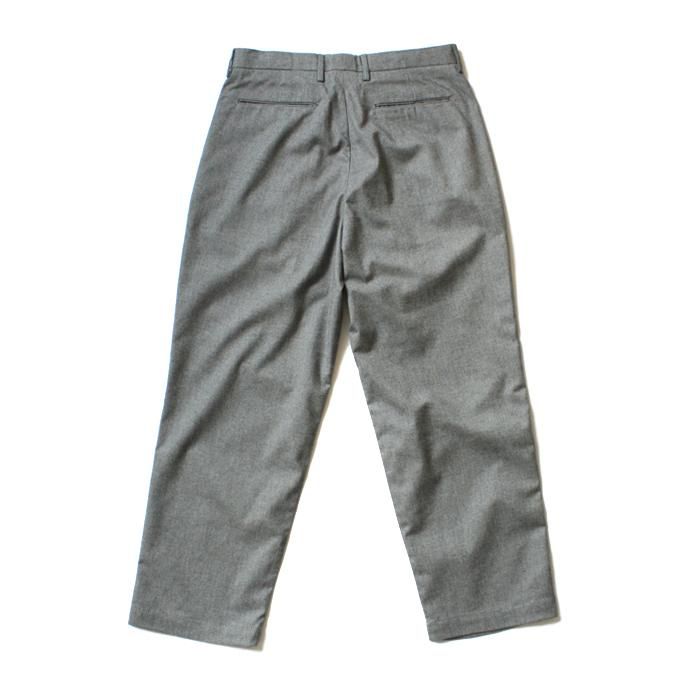 136280374 RICCARDO METHA / 1Tuck Wide Trousers ワンタックワイドトラウザース ヘリンボーン グレー 02