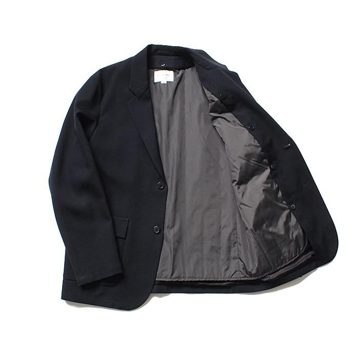 136306479 STILL BY HAND / JK0184 シンサレートライナー付き 強撚糸ウールジャケット - Navy 02