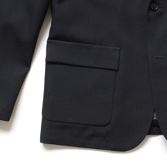 136306479 STILL BY HAND / JK0184 シンサレートライナー付き 強撚糸ウールジャケット - Navy 02