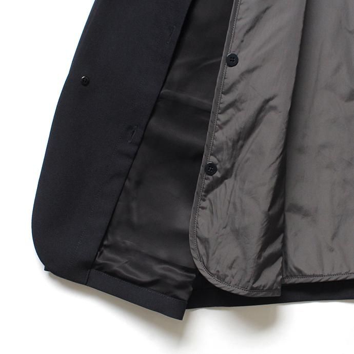136306479 STILL BY HAND / JK0184 シンサレートライナー付き 強撚糸ウールジャケット - Navy 02